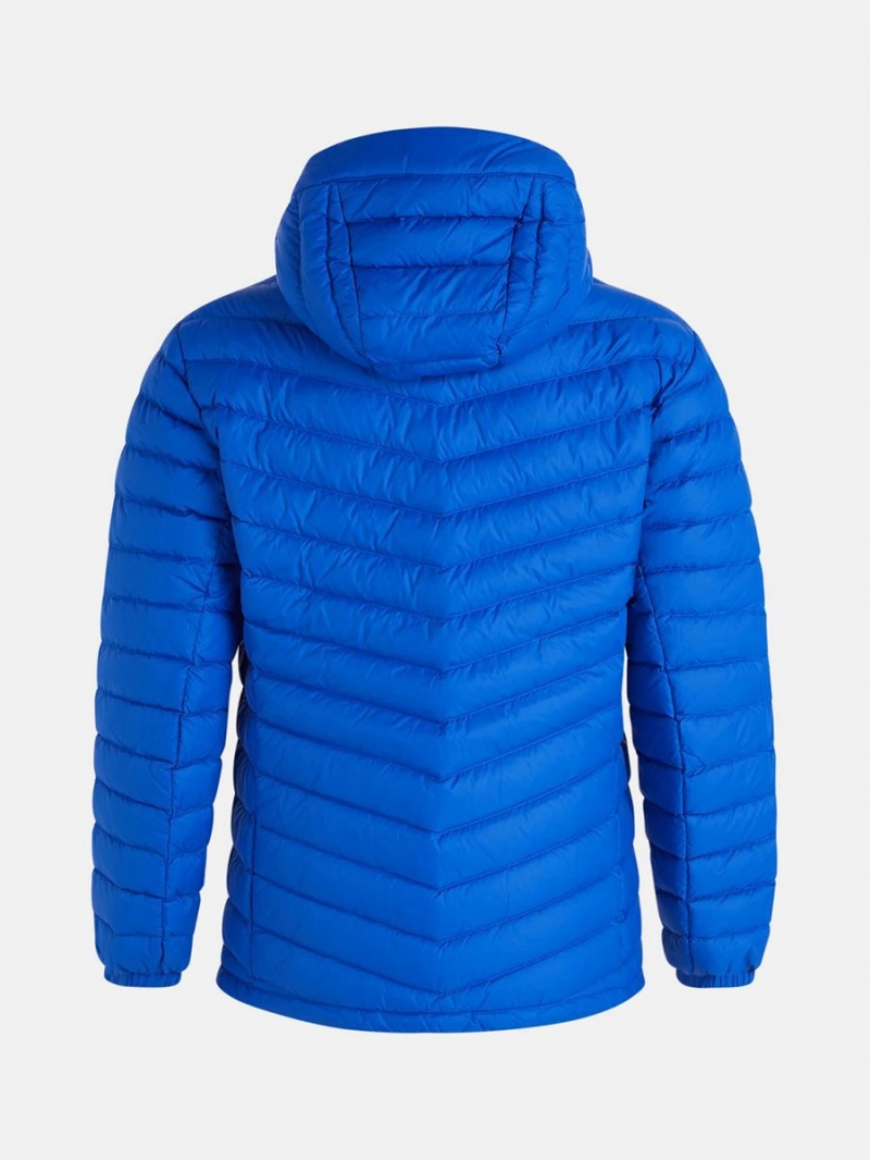 Peak Performance Mens Down Jacket Sale USA - Frost Hood Blue